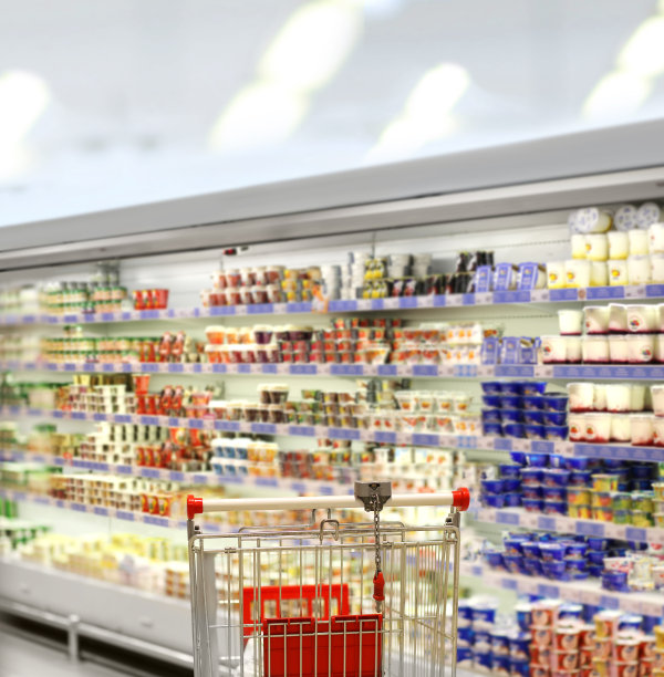 空荡荡的超市里空荡荡的购物车图片下载