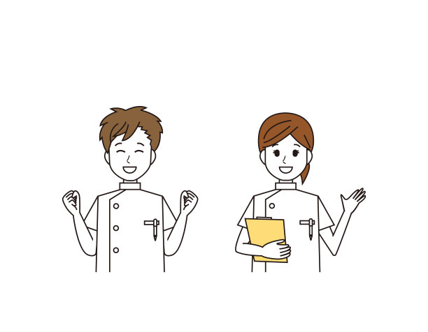 男护士和女护士。卫生保健工作者。矢量插图。图片下载