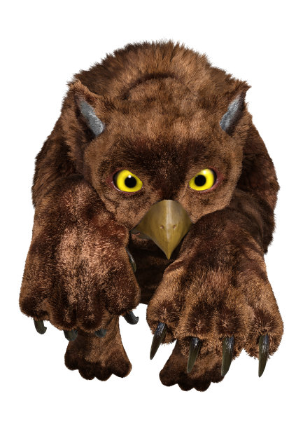 3D渲染幻想生物在白色图片下载