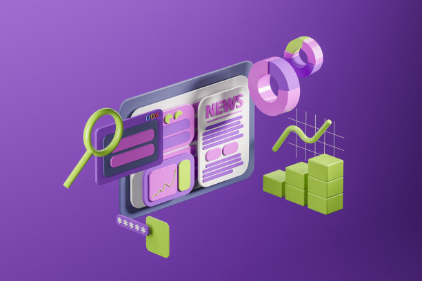 网页窗口与文本，财务数据与饼图和图形，数字设备图片下载