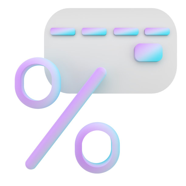 借记卡或信用卡、存款利息、信用利息、百分比图示3d图标。图片下载