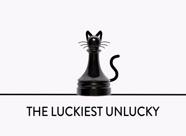 棋子代表黑猫，寓意最幸运的倒霉蛋。图片下载