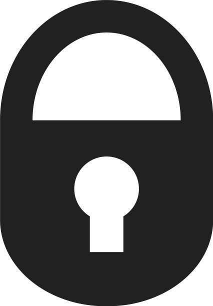 锁图标安全符号黑色隐私标志图片下载