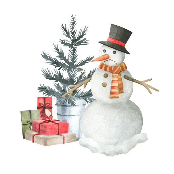 水彩的冬天图片下载