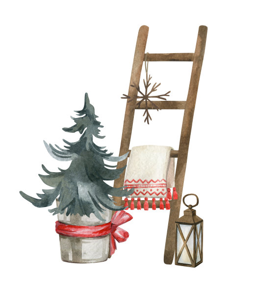 水彩的冬天图片下载