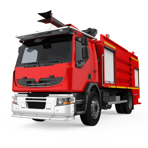隔离的消防车图片下载