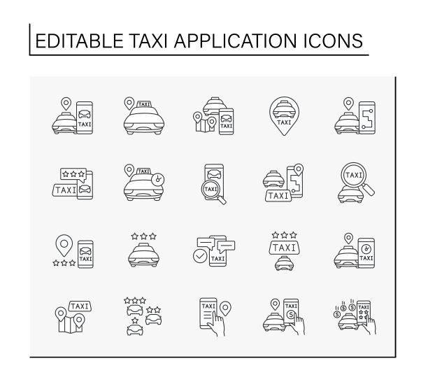 出租车应用线路图标设置图片下载