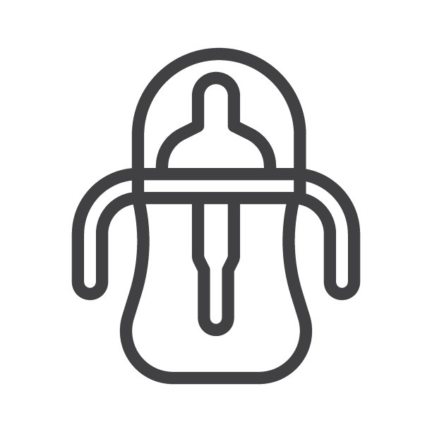 婴儿喂养器瓶线图标图片下载