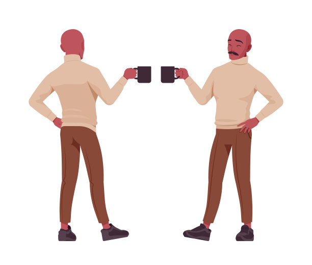 英俊大胆的拉丁美洲人拿着杯子站着图片下载