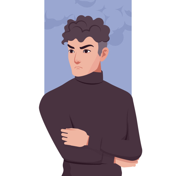 年轻英俊的商人肖像，自信的姿势，认真的思考图片下载