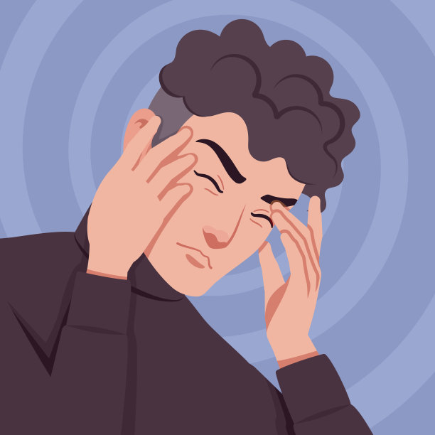 年轻英俊的商人肖像，患有偏头痛，头痛图片下载