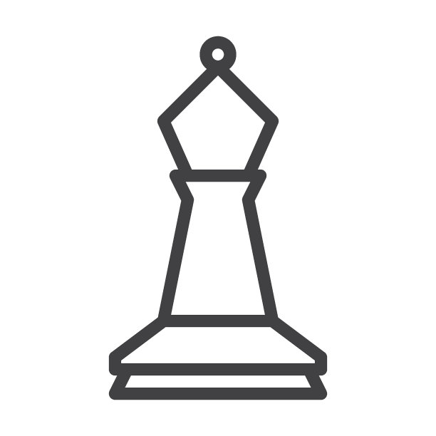 主教棋子线条图标图片下载