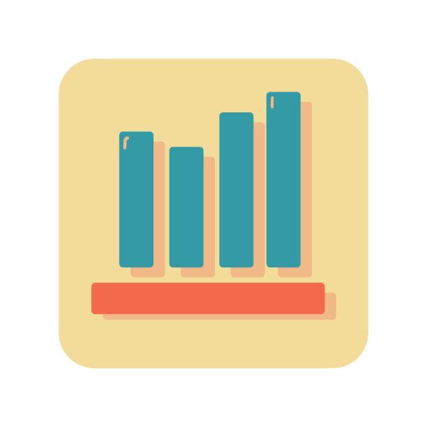 抽象按钮图标统计图在白色背景-向量图片下载