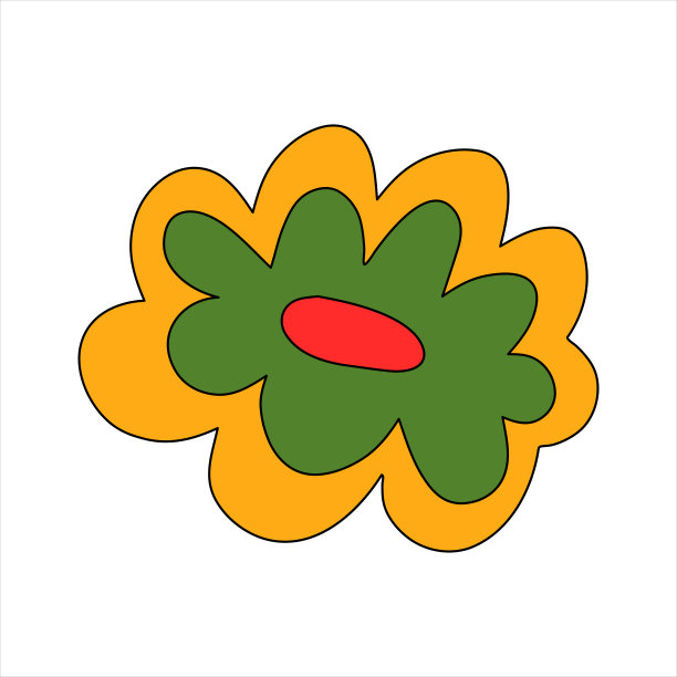 矢量复古彩虹嬉皮花。迷幻隔离复古植物。怀旧60年代，70年代，80年代的时髦时髦。纹身模板和元素打印。童心花有机标志。绘图仪轮廓图片下载