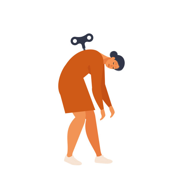 带着发条钥匙的疲惫女人已经没电了图片下载