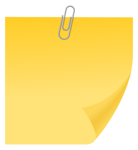 带回形针的便签。提醒人们注意紧固件图片下载