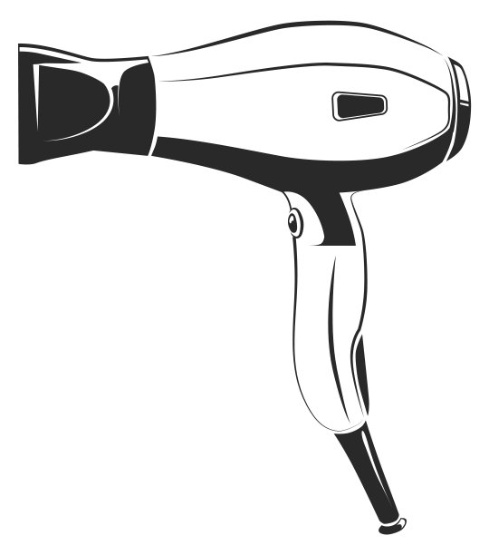 吹风机图标。吹气装置符号图片下载