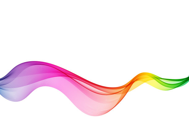 抽象的烟雾波背景。透明多色抽象波流。图片下载