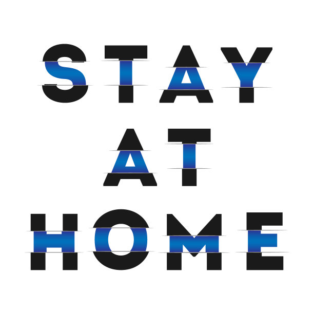 呆在家里。保持安全。保持积极的态度。让我们呆在家里的平面矢量图标的应用程序和网站。图片下载