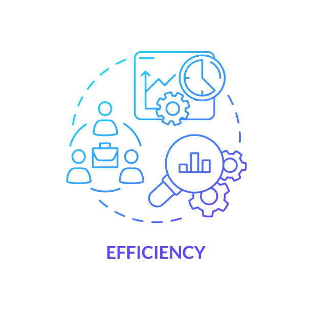 效率蓝色渐变概念图标图片下载