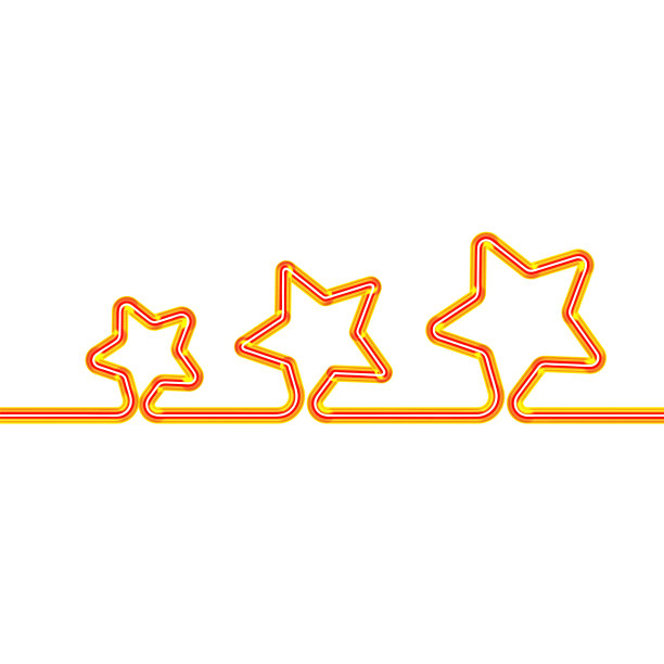 氖星是一条连续的线。图片下载