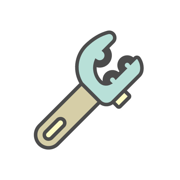 管道或管切器或移管器矢量图标。图片下载