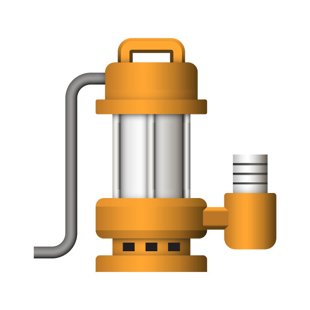 集水坑泵或潜水泵矢量图标设计图片下载