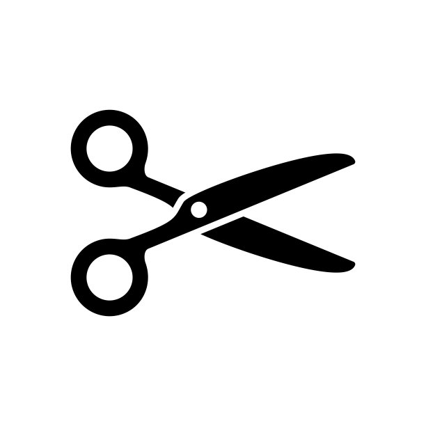 剪刀，削减图标标志设计矢量模板插图图片下载