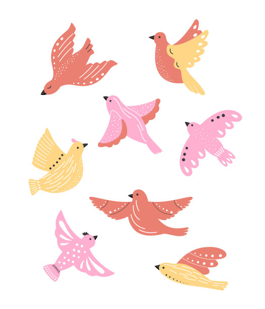 蓝鸟在平飞。乌克兰的鸽子矢量插图。图片下载