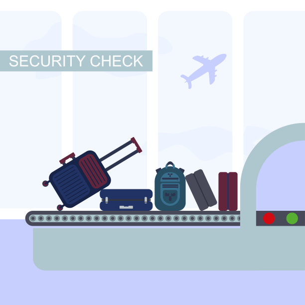 行李检查的概念。在终点站接受行李安全检查。图片下载