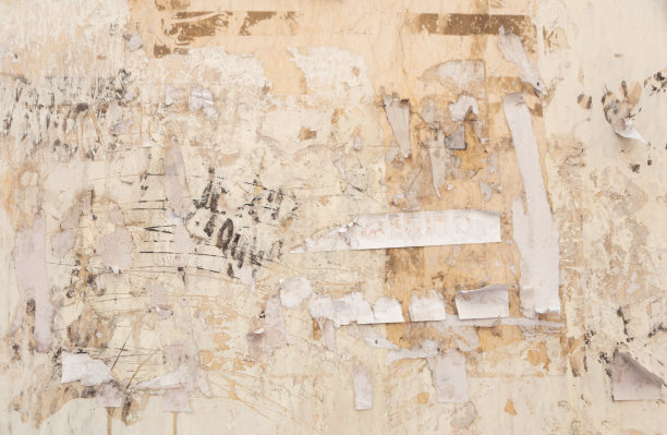 肮脏的海报墙图片下载