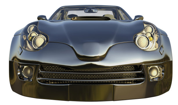 银色跑车孤立在白色图片下载