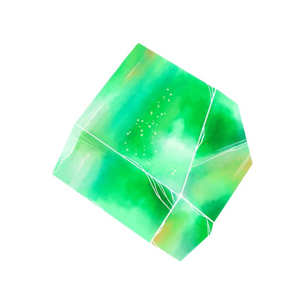 美丽的矿物矿石水彩风格图片下载