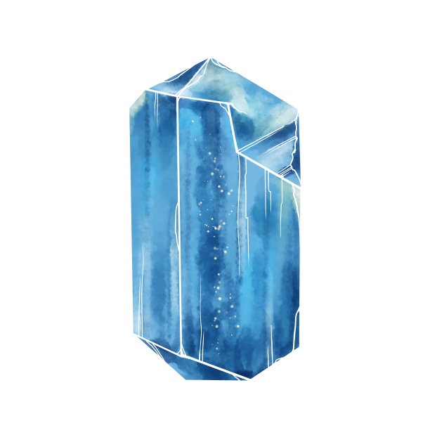 美丽的矿物矿石水彩风格图片下载