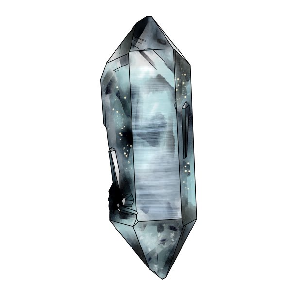 美丽的矿物矿石水彩风格图片下载