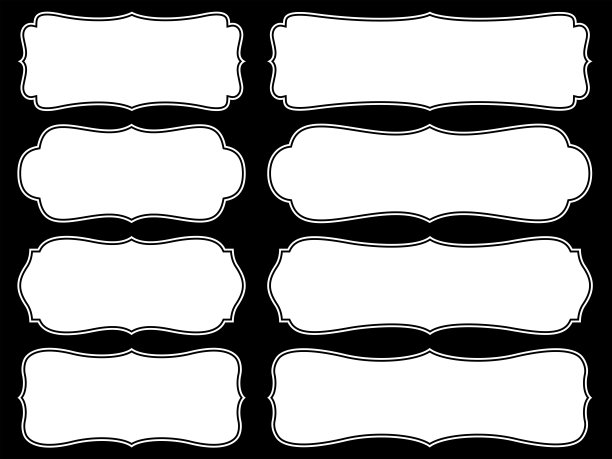 欧洲风格水平标签框设置图片下载