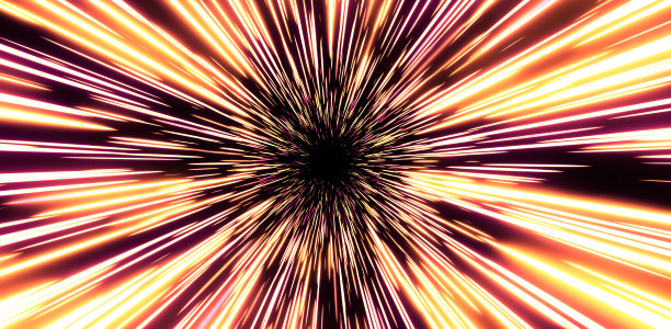 径向光。数字空间。高速，声速，背景具有速度感。技术。图片下载