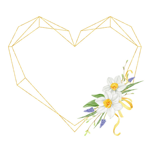 水彩春花框图片下载