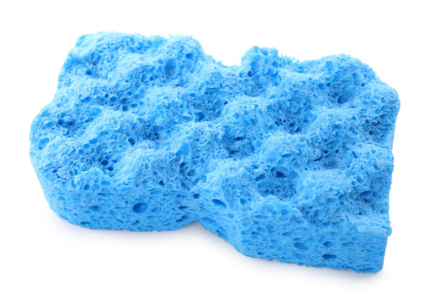 浅蓝色韧皮缕，孤立在白色上图片下载