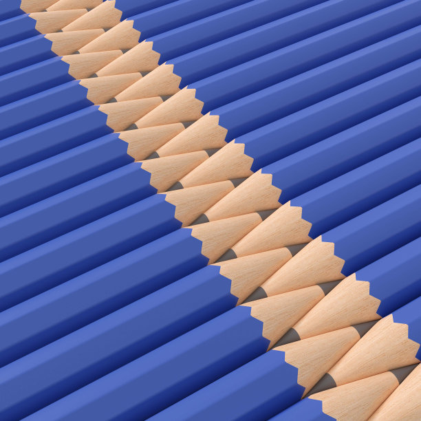 木笔背景的3D渲染组图片下载