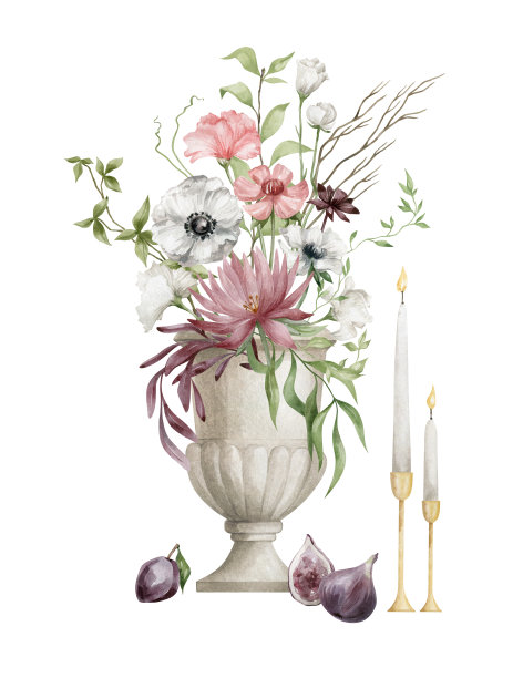 水彩植物图片下载