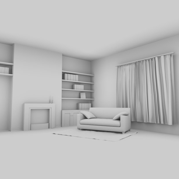 白色客厅图片下载