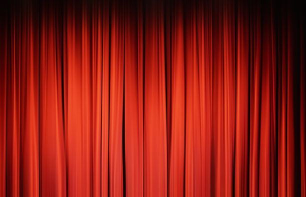 舞台上的红色幕布，背景，质感。图片下载