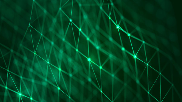 数字技术背景。抽象的结构与连接的点和线。3 d渲染。图片下载