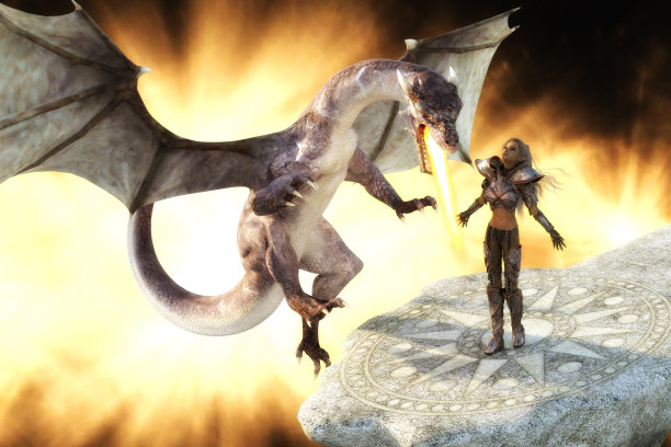 一个幻想场景的艺术3D插图图片下载