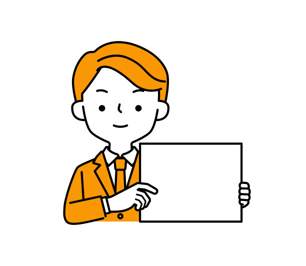 一个商人的白板矢量插图图片下载