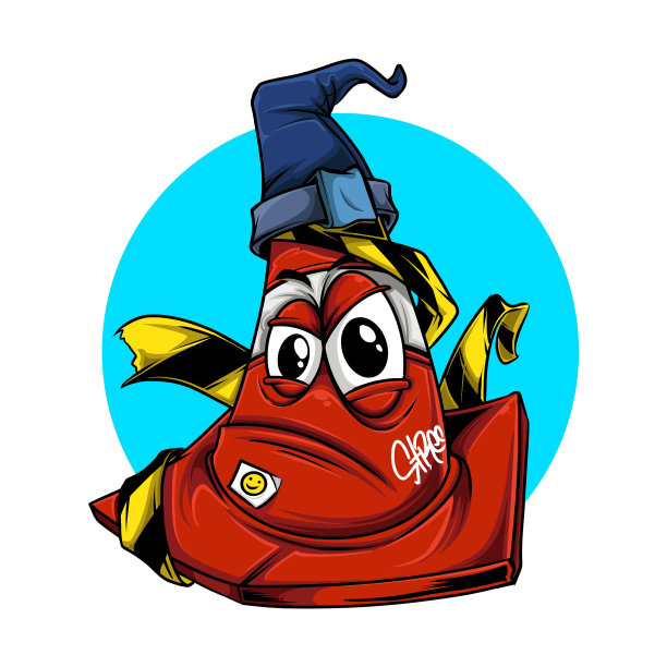 锥形交通路标图片下载