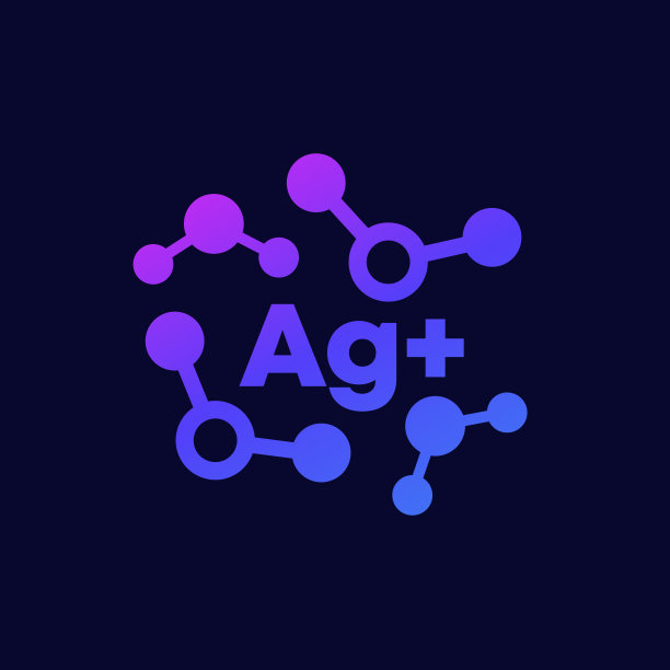 银色离子图标在黑暗，矢量图片下载