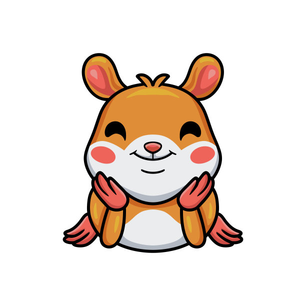 可爱的小仓鼠卡通人物图片下载