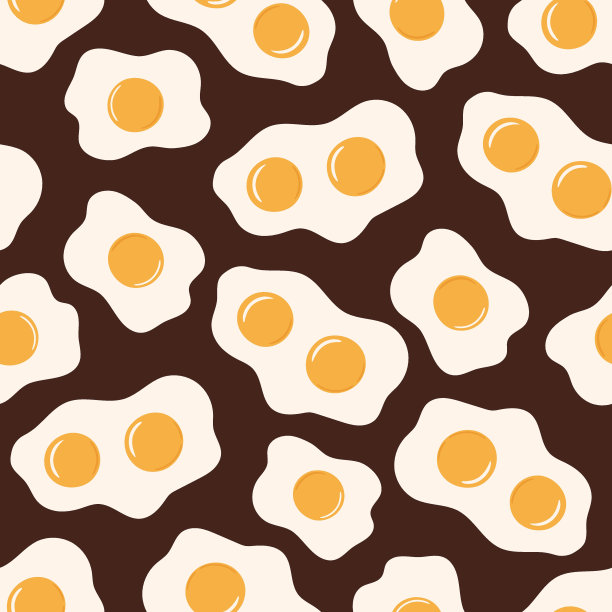 煎蛋的无缝图案图片下载